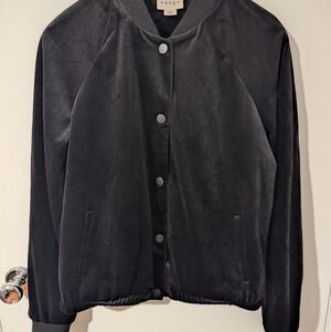 Vero Moda Black Velvet Bomber Jacket